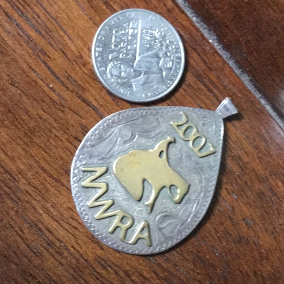 Reining horse pendant award sterling custom jewelry equestrian jewelry - Picture 6 of 7